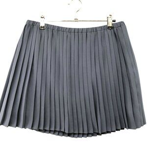 Banana Republic Accordion Pleated Mini Skirt Womens MP Dusty Blue Gray Pull On